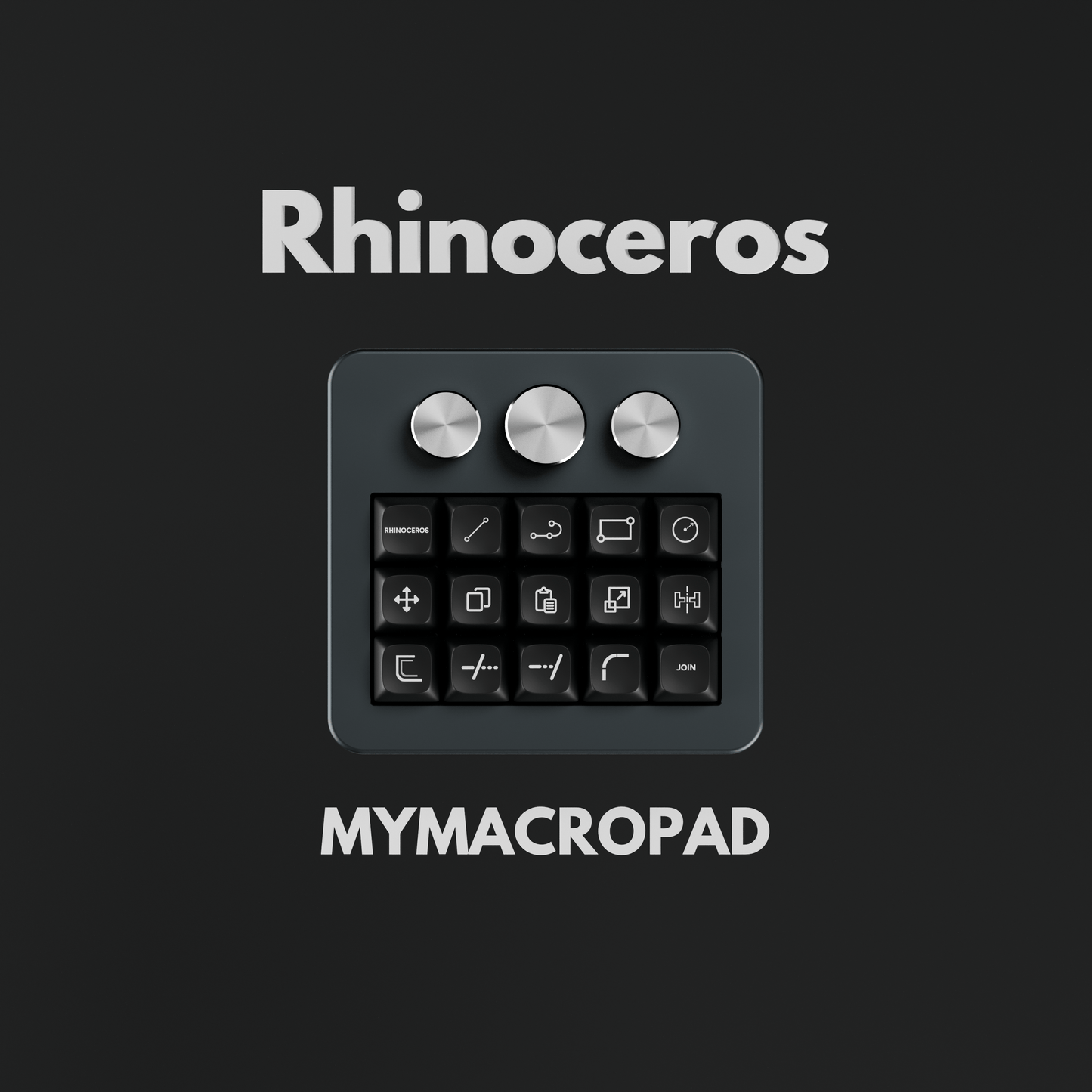15 Keys 3 Knob MyMacropad - Macropad.io