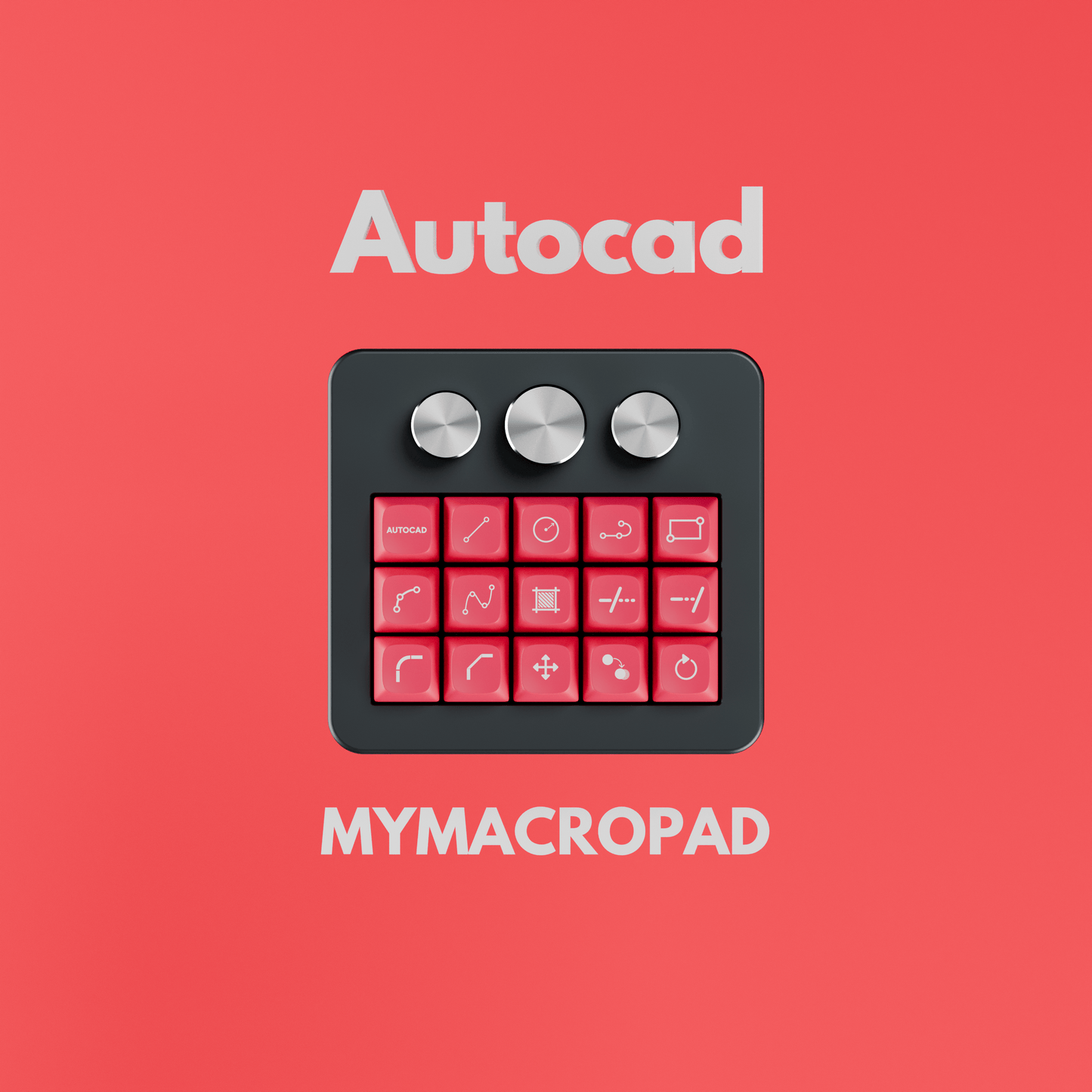 15 Keys 3 Knob MyMacropad - Macropad.io