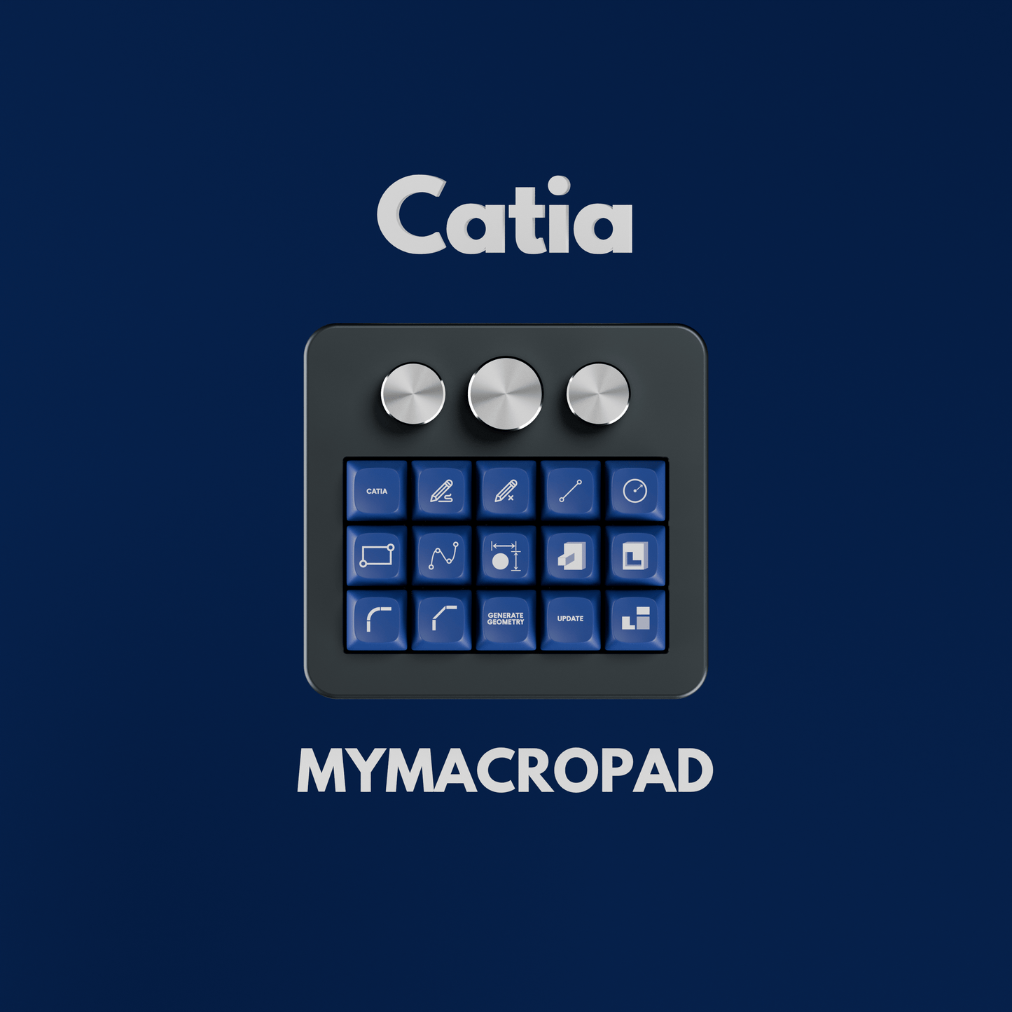 15 Keys 3 Knob MyMacropad - Macropad.io